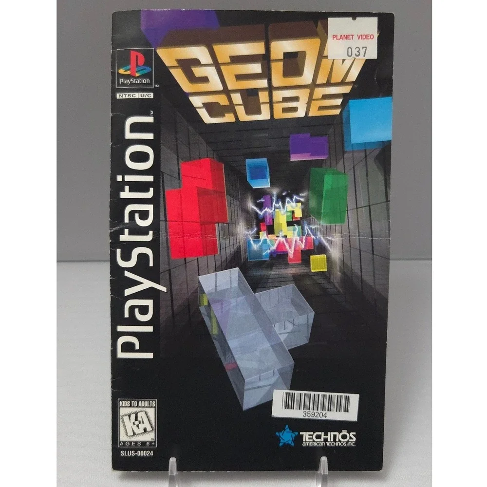 Geom Cube - PlayStation 1 (PS1) Long Box 1995 - Complete in Box (CIB) - Tested